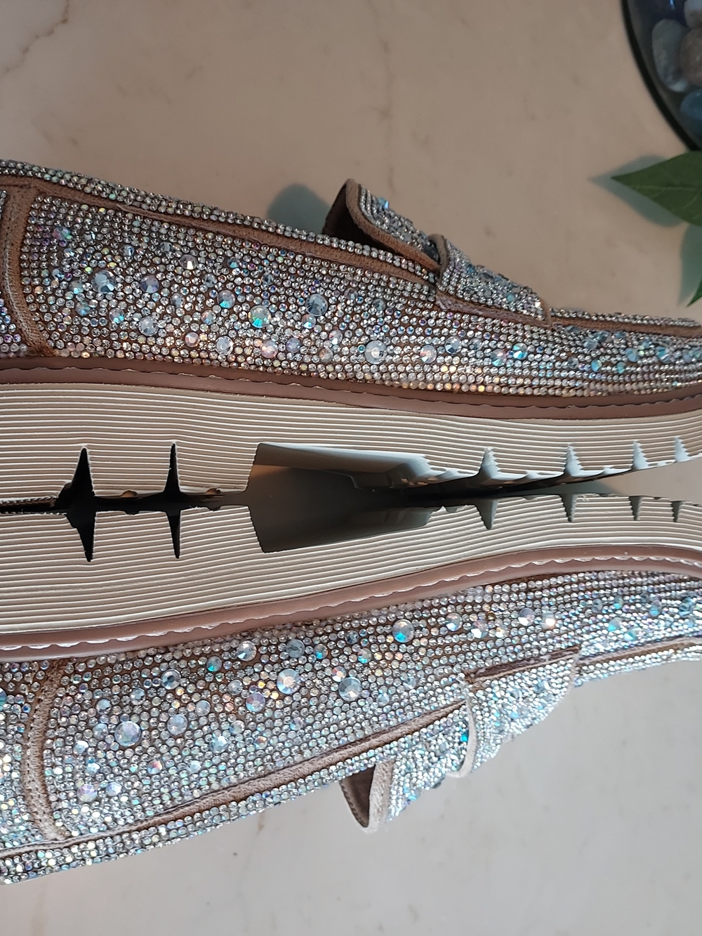 Corkys Rose Gold Sparkle Rhinestone Loafers - Picture 7 of 9